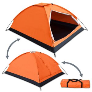 SUNRISEUMBRELLA Portable Backpacking Tent 2-3 Person Family Camping Hiking Traveling w Carry Bag