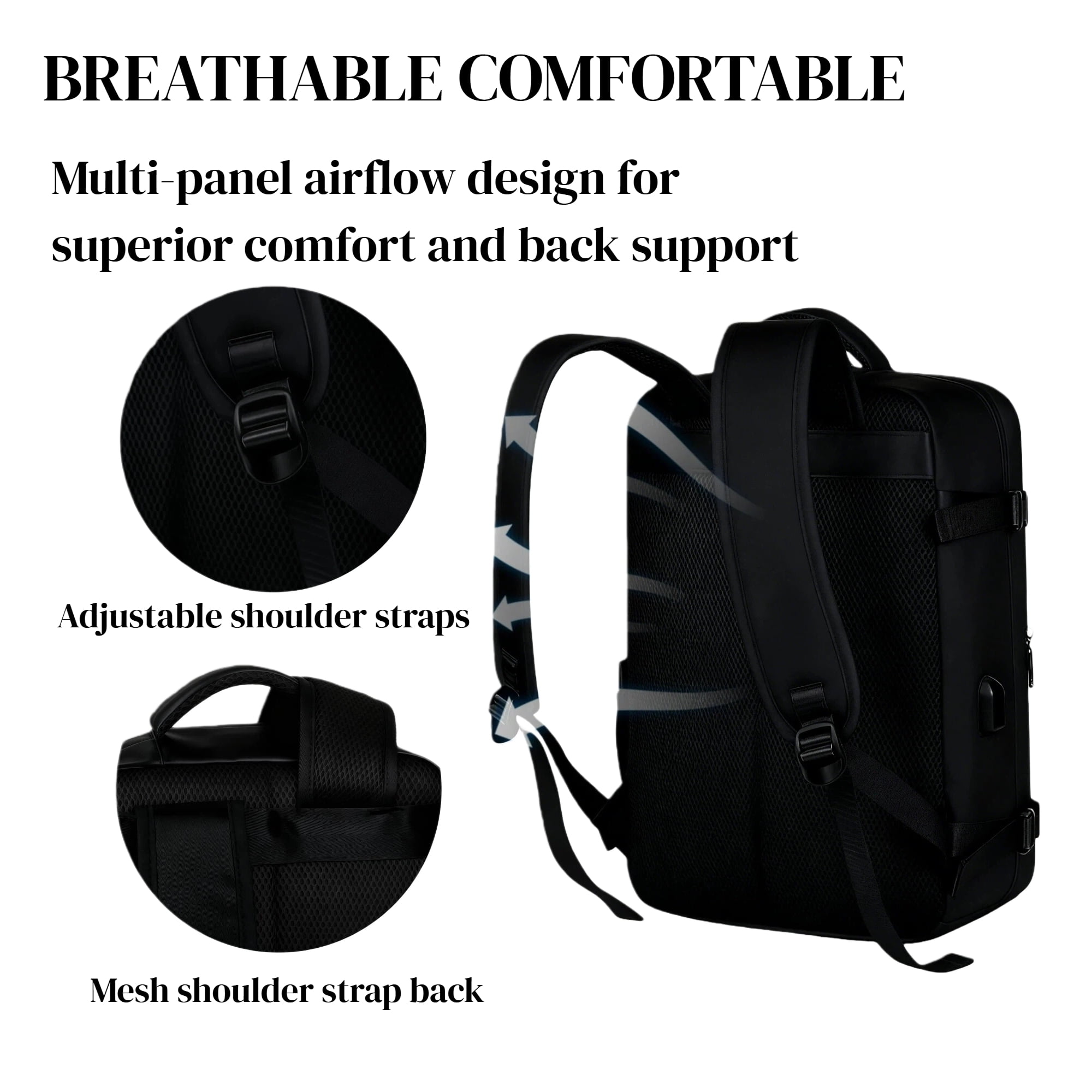 TRANSLINK Travel Backpack for Women Men TSA Carry On with USB Charging Port Weekender Essentials Backpacks fits 15.6" Laptop - Image 7