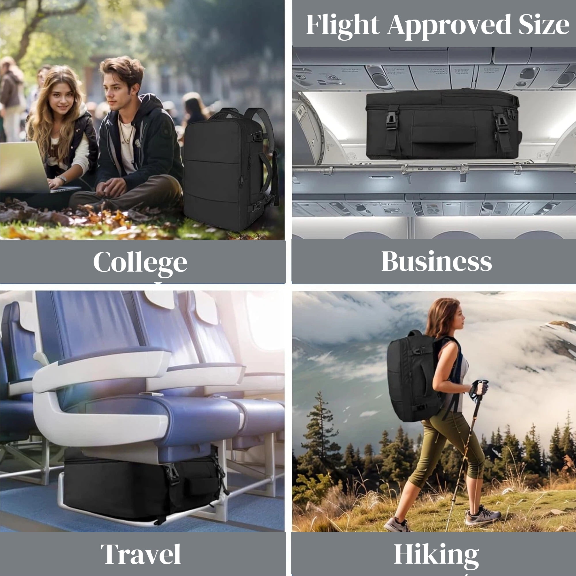 TRANSLINK Travel Backpack for Women Men TSA Carry On with USB Charging Port Weekender Essentials Backpacks fits 15.6" Laptop - Image 8