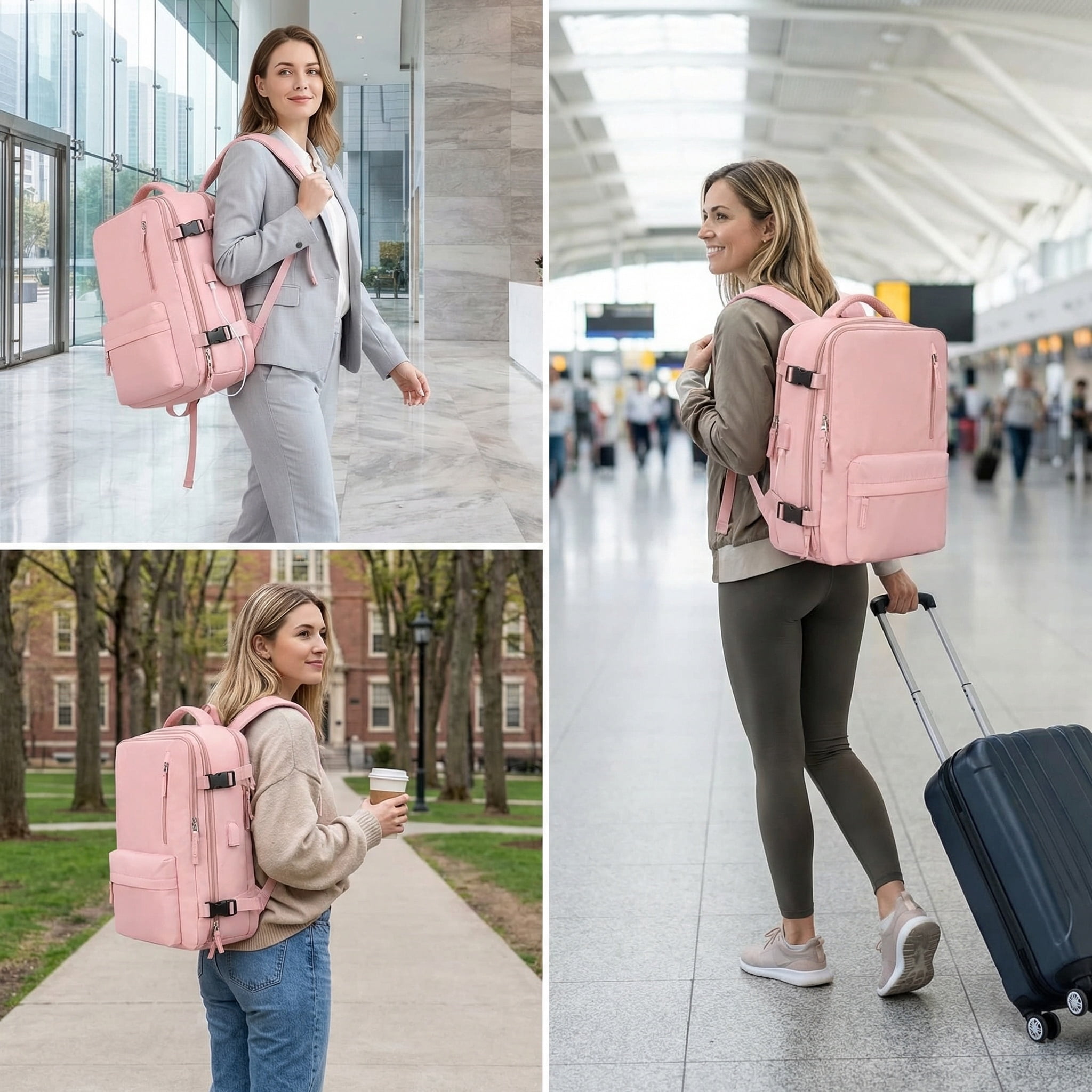 TRANSLINK Travel Backpack for Women Men TSA Carry On with USB Charging Port Weekender Essentials Backpacks fits 15.6" Laptop - Image 11