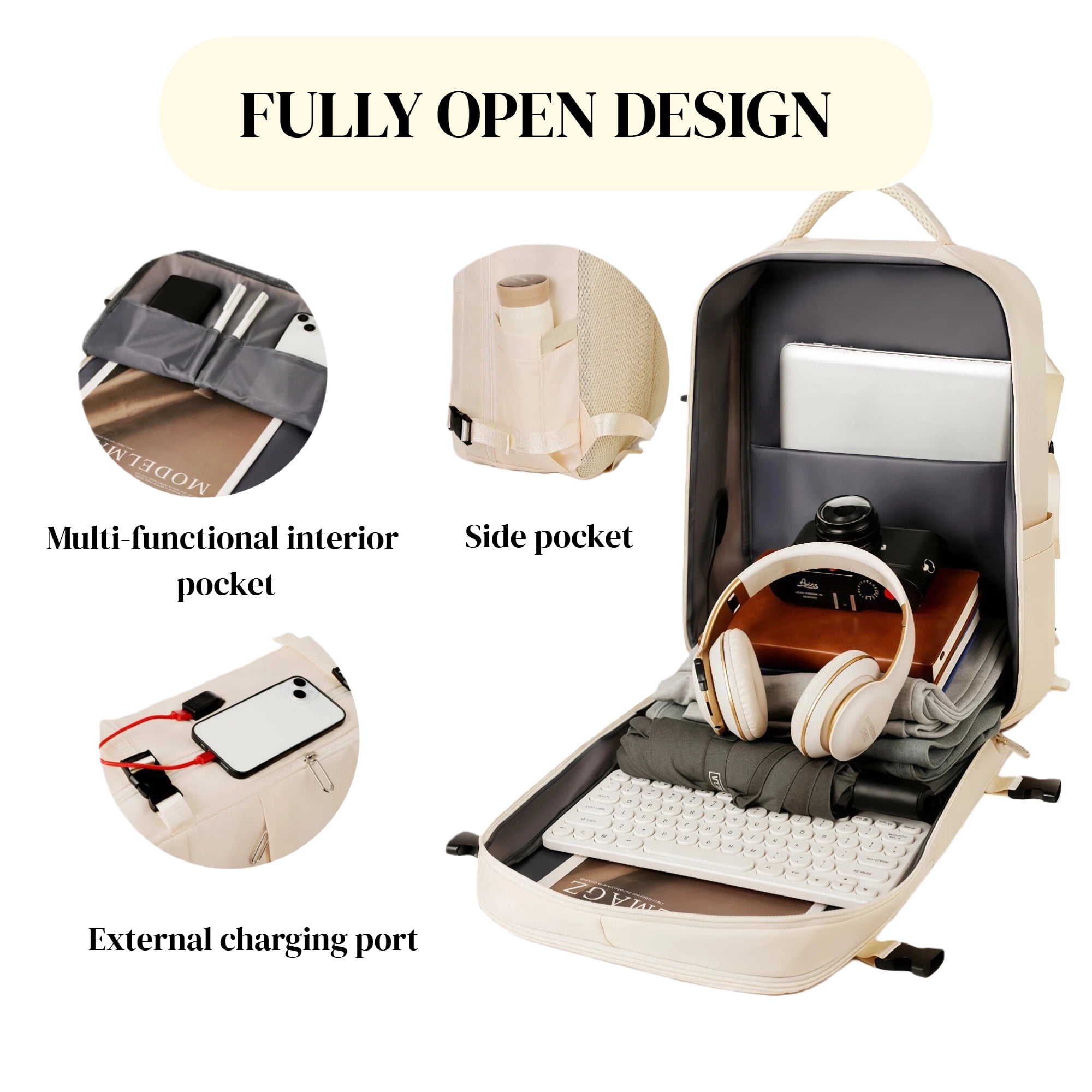 TRANSLINK Travel Backpack for Women Men TSA Carry On with USB Charging Port Weekender Essentials Backpacks fits 15.6" Laptop - Image 18