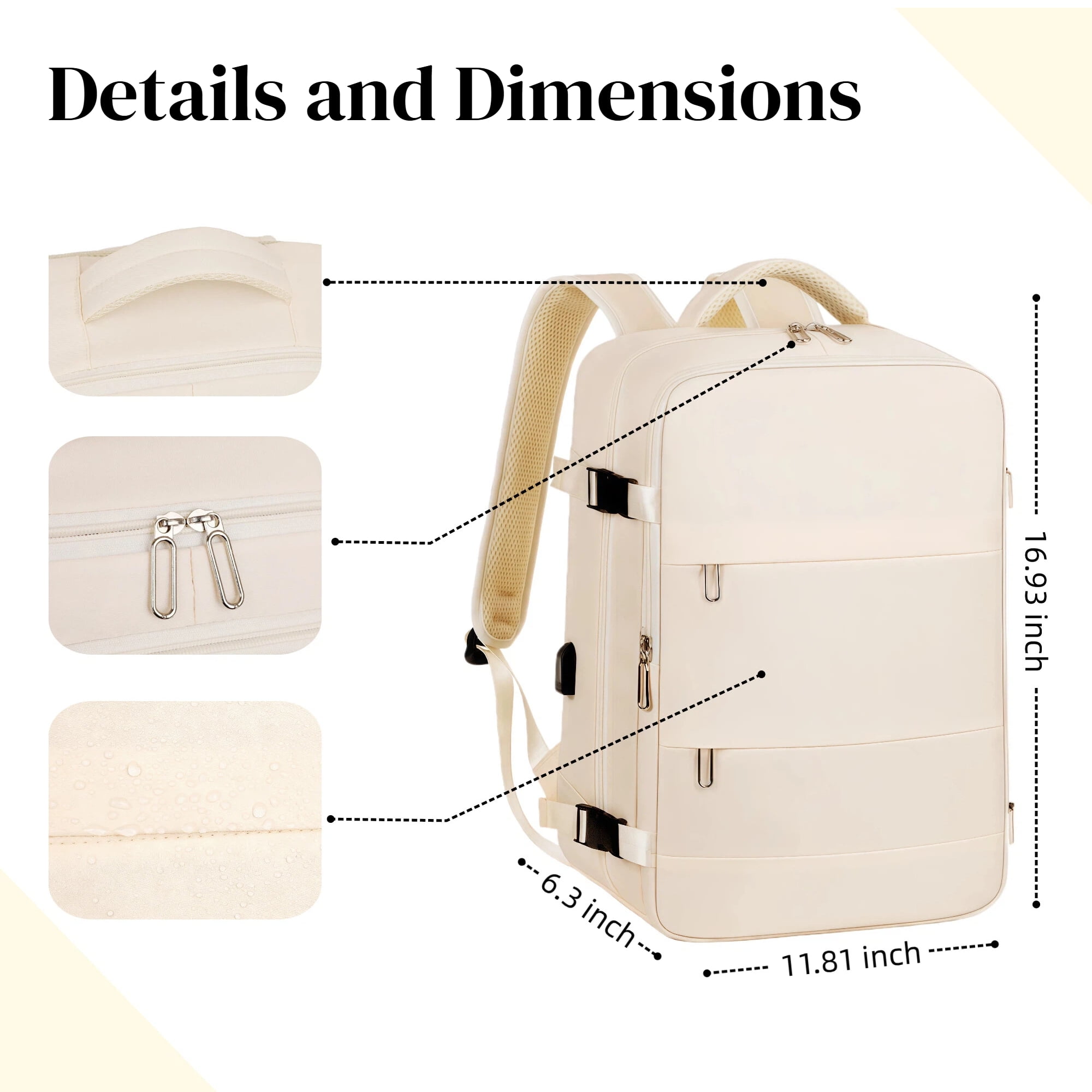 TRANSLINK Travel Backpack for Women Men TSA Carry On with USB Charging Port Weekender Essentials Backpacks fits 15.6" Laptop - Image 19