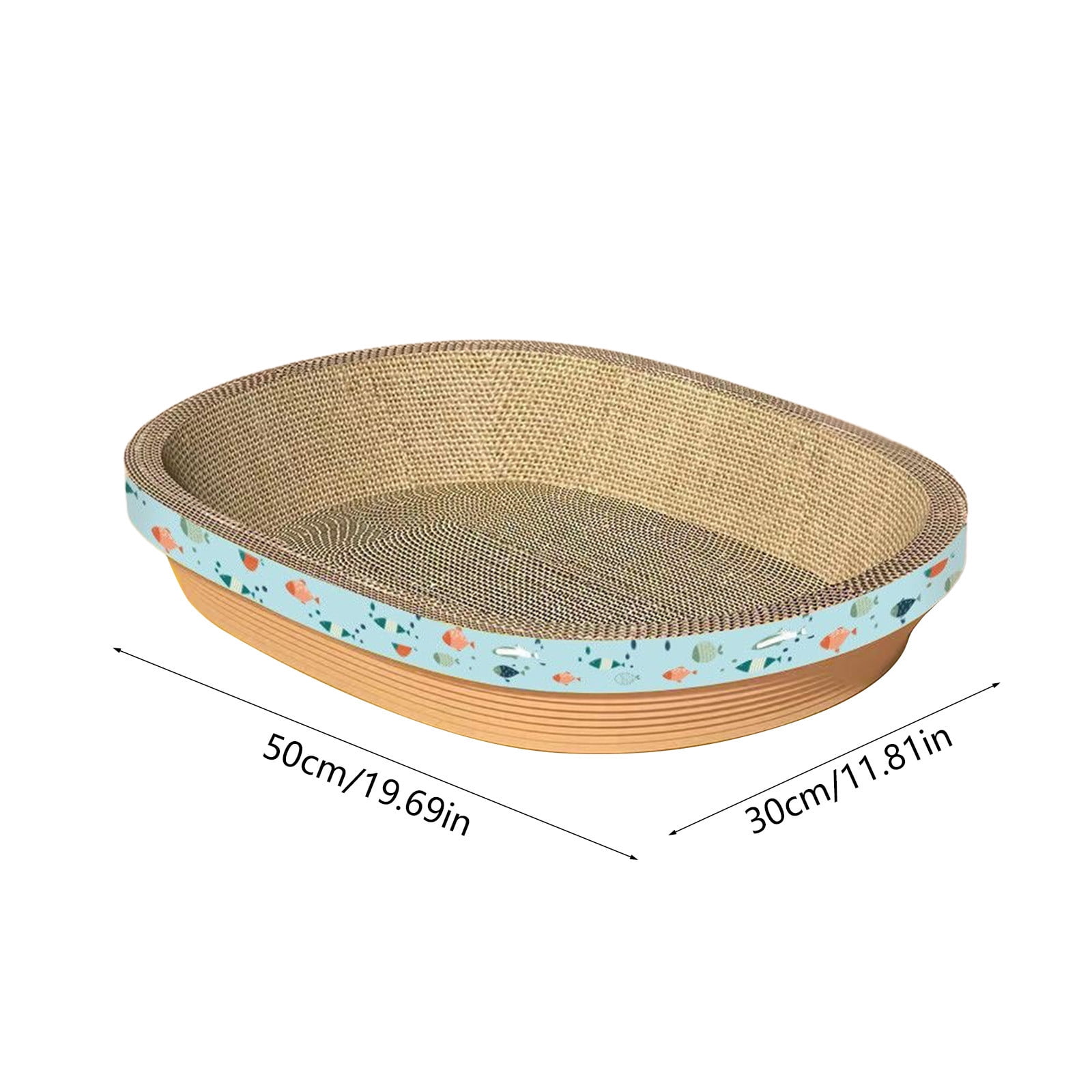 Under $1! GFHFHITJ Oval Shape Cat Scratcher Cardboard Bed, Corrugated Scratch Pad with Box, Cat Scratching Lounges Bed, Circle Cat Scratcher, Modern Cat Scratcher, Cute Round Cat Scratcher Bowl - Image 3