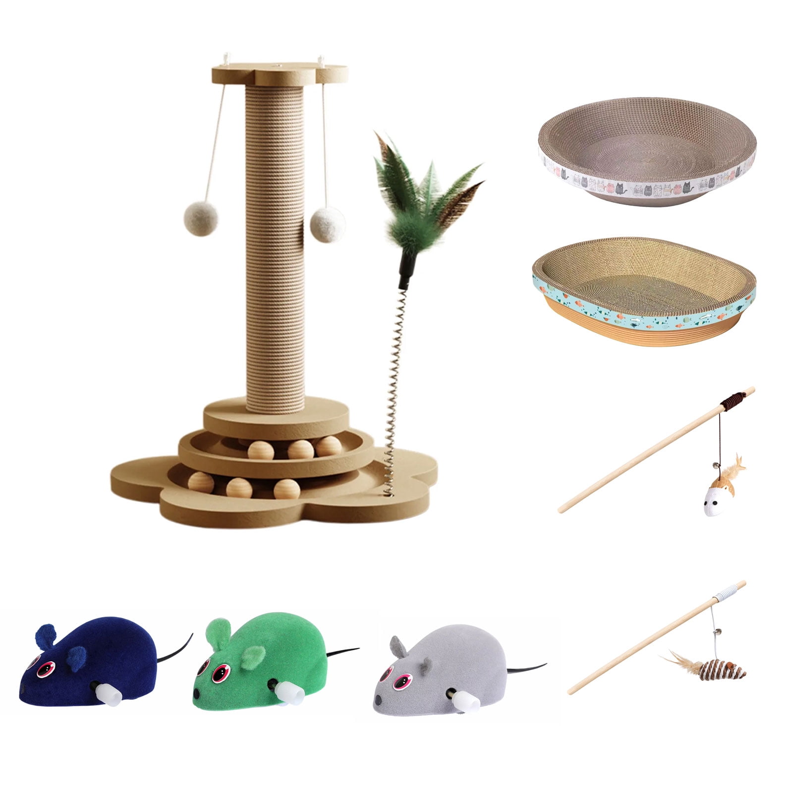 Under $1! GFHFHITJ Oval Shape Cat Scratcher Cardboard Bed, Corrugated Scratch Pad with Box, Cat Scratching Lounges Bed, Circle Cat Scratcher, Modern Cat Scratcher, Cute Round Cat Scratcher Bowl - Image 7