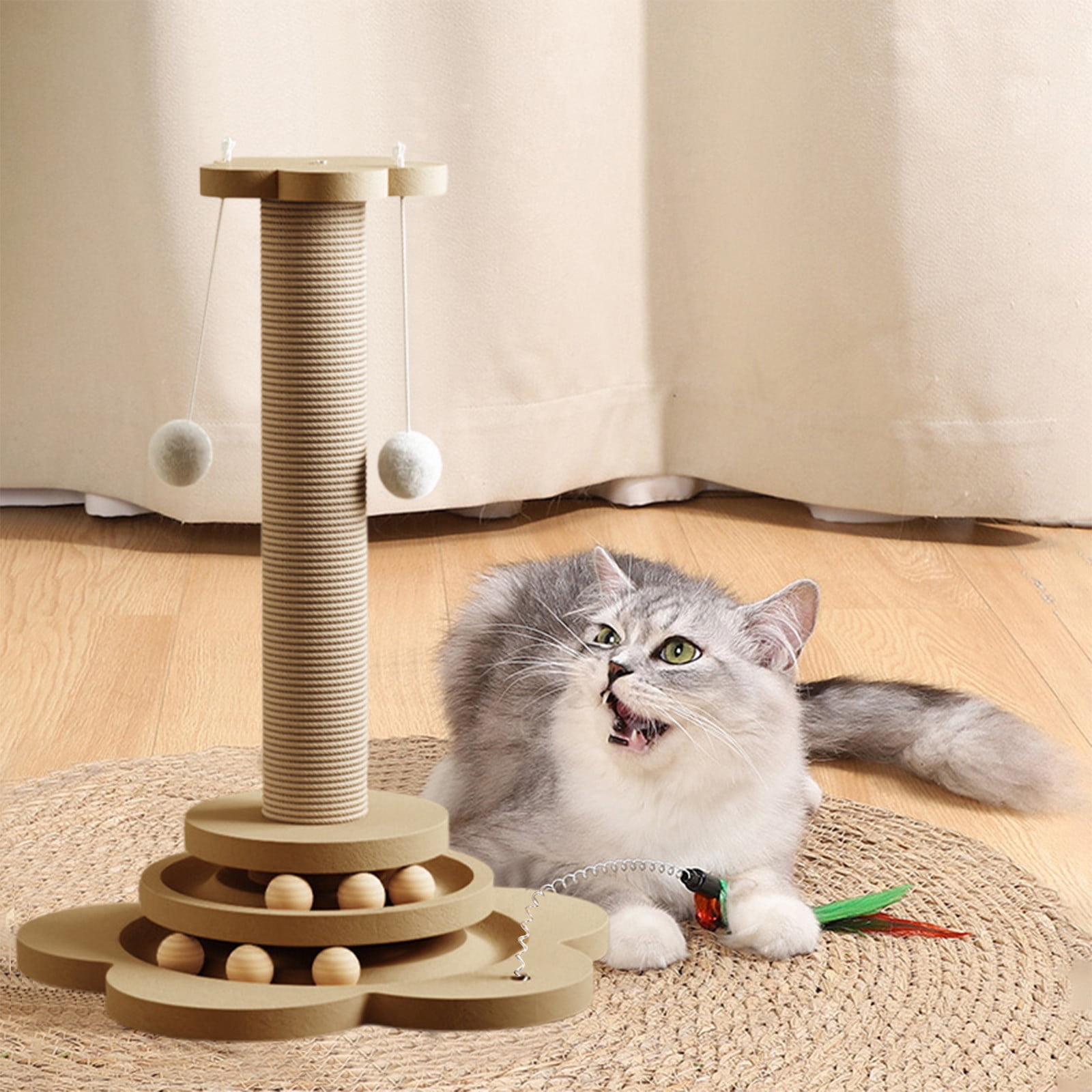 Under $1! GFHFHITJ Oval Shape Cat Scratcher Cardboard Bed, Corrugated Scratch Pad with Box, Cat Scratching Lounges Bed, Circle Cat Scratcher, Modern Cat Scratcher, Cute Round Cat Scratcher Bowl - Image 11