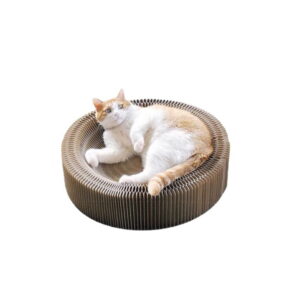 Cat Scratcher Lounge Bed - Collapsible Round Shape for Big cat