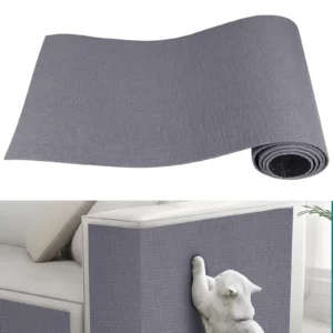 FANOTEK Climbing Cat Scratcher Mat, 78.7"X15.8" DIY Self Adhesive Cat Scratching Mat Pad Replacement for Cat Tree Shelves Couch Wall Furniture Protector Gray