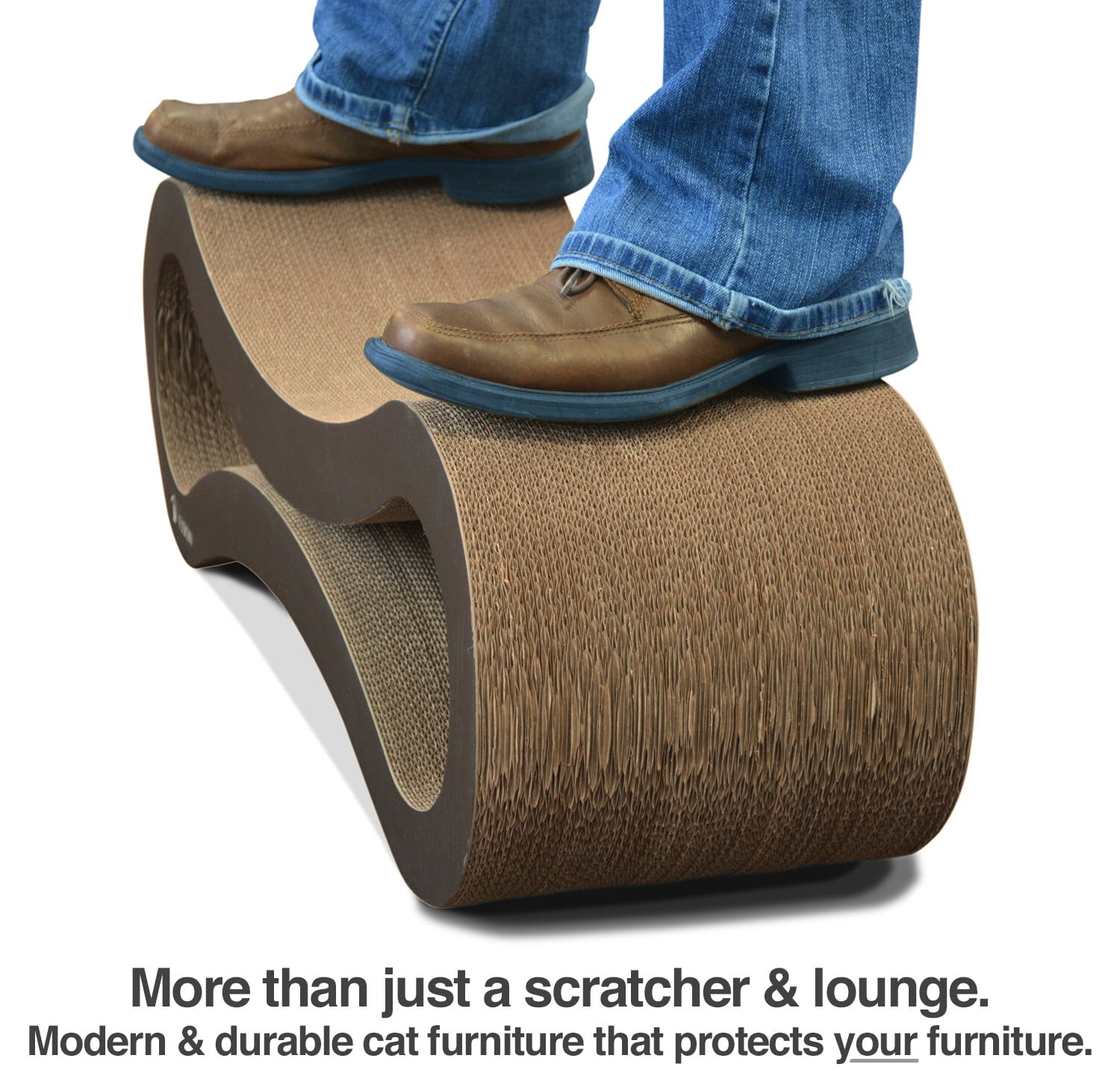 PetFusion Ultimate Cat Scratcher Pad Lounge & Bed For Cats, Reversible Infinity, Durable & Long Lasting, Gray - Image 15