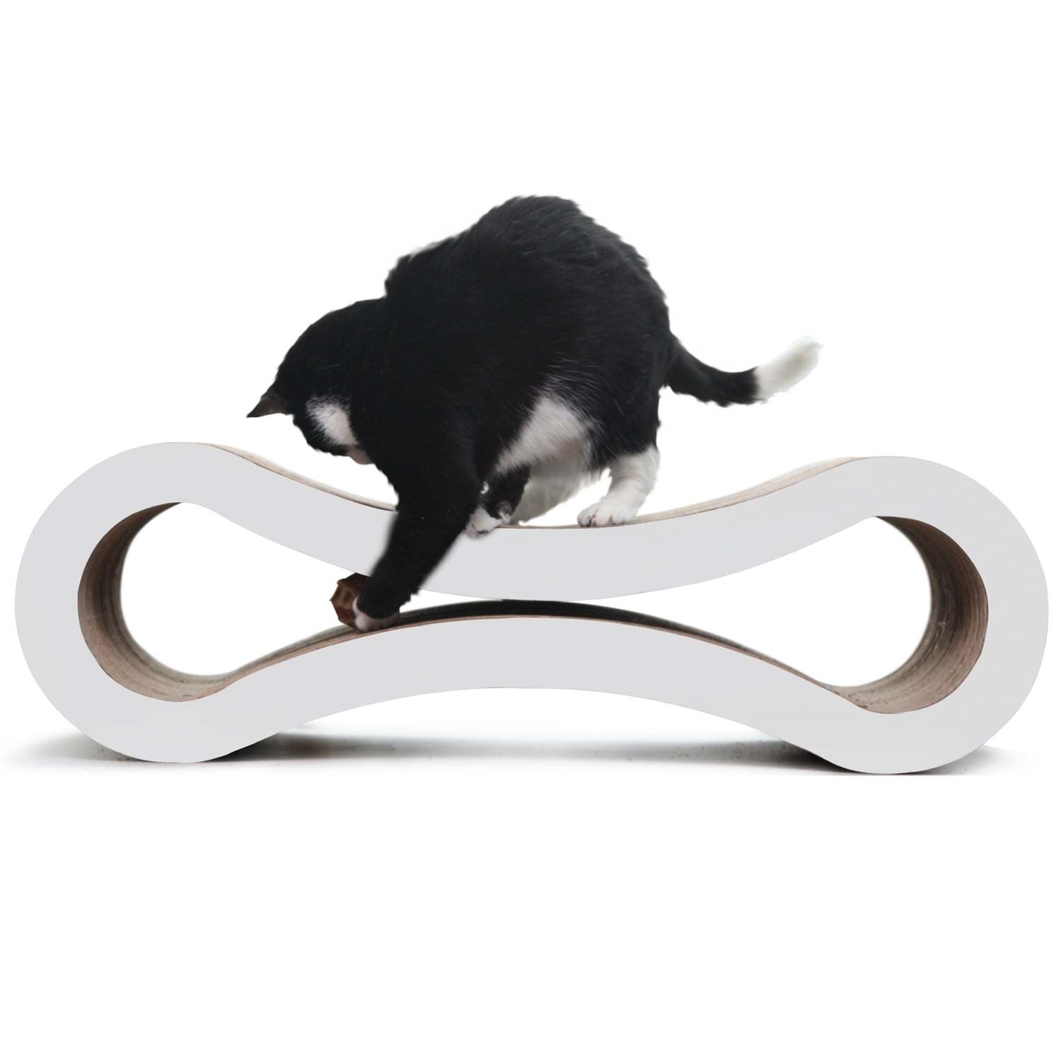 PetFusion Ultimate Cat Scratcher Pad Lounge & Bed For Cats, Reversible Infinity, Durable & Long Lasting, Gray - Image 22