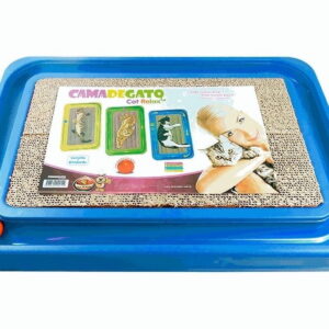 FURACÃOPET Scratch Board - 3-in-1 Cat Scratcher with Ball & Ball Track, Plastic Cat Toy & Bed