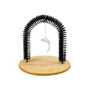 Plastic Cat Scratcher Grooming Brush Self-Grooming Scrubber Toy For Indoor Cats Corner Scratcher Wall Mountable