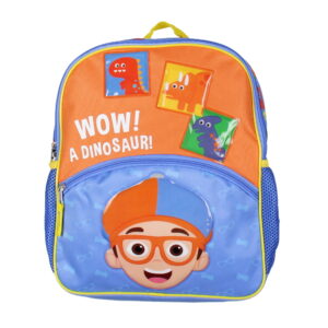 Blippi Wow! A Dinosaur 14" Kids School Travel Backpack Bag w/ Raised Character Designs