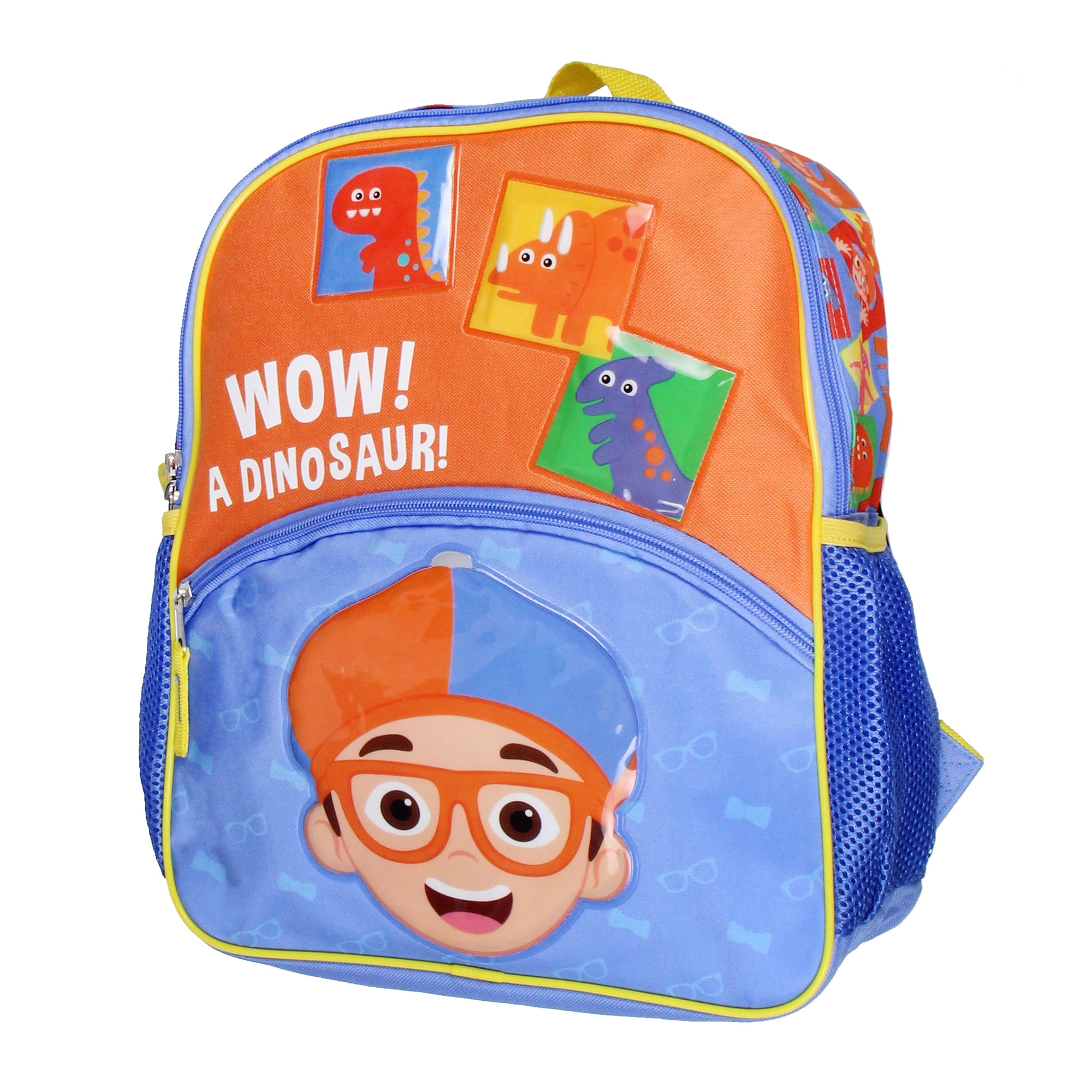 Blippi Wow! A Dinosaur 14" Kids School Travel Backpack Bag w/ Raised Character Designs - Image 2
