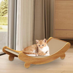 DOLITY Indoor Cats Scratcher Bed Comfortable Wood Frame Sturdy Sisal Scratcher Board Medium