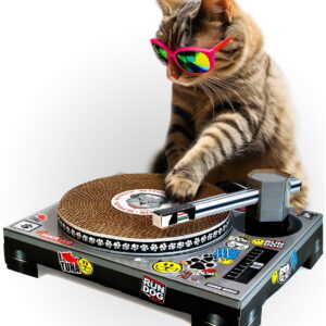 Suck UK | DJ Decks Cat Scratcher | Cardboard Cat Scratching Posts | Cat Accessories