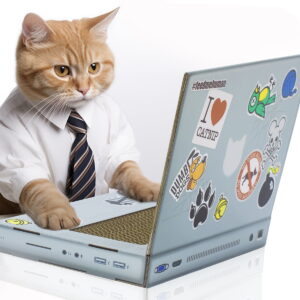 Suck UK | Laptop Cat Scratcher | Cardboard Cat Scratcher | Cat Accessories & Toys