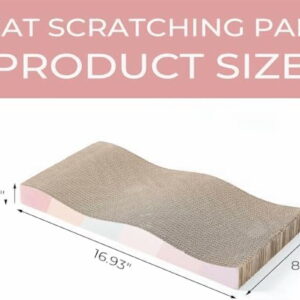 Cat Scratching Board cat Scratcher Cat Scratch Pad Cardboard cat scratchers for Indoor Cats Reversible Large Wide Corrugated with Catnip(2pcs)