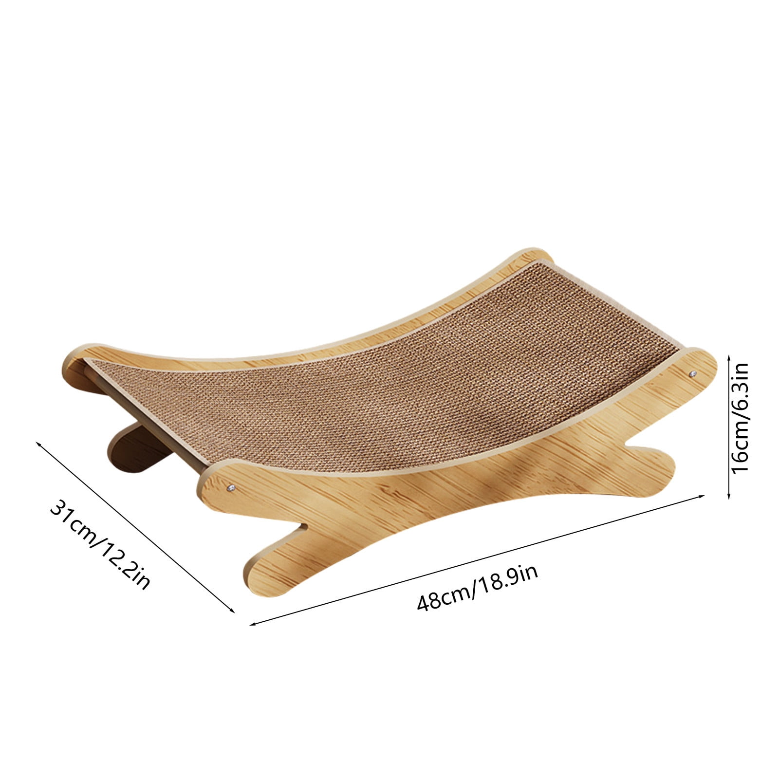 Aodebiao Sisal Cat Scratcher Bed for Indoor Cats Hammock for Scratching Pad Cat Chair Nartural Sisal Scratch Post for Large Cats Scratcher Lounge, Wooden Cat Furniture - Image 3