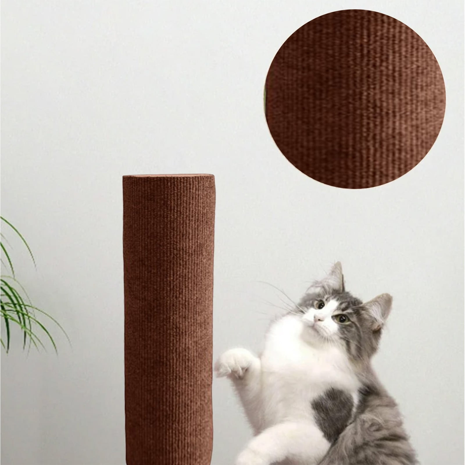 Barhoo Wall Mounted Cat Scratching Post - Adhesive Cat Scratching Stick and Climbing Frame, Pet Scratcher for Furniture Protection - Adjustable and Durable Cat Toy for Indoor Cats, Easy to Install - Image 6